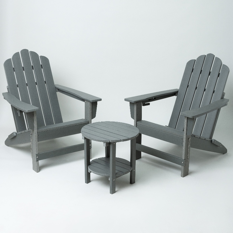 Έπιπλα Εξωτερικά Έπιπλα HDPE Adirondack με γκρι